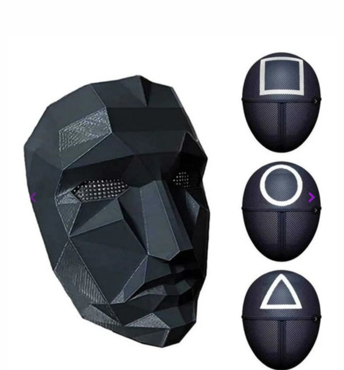 Máscara del juego del calamar 28x18