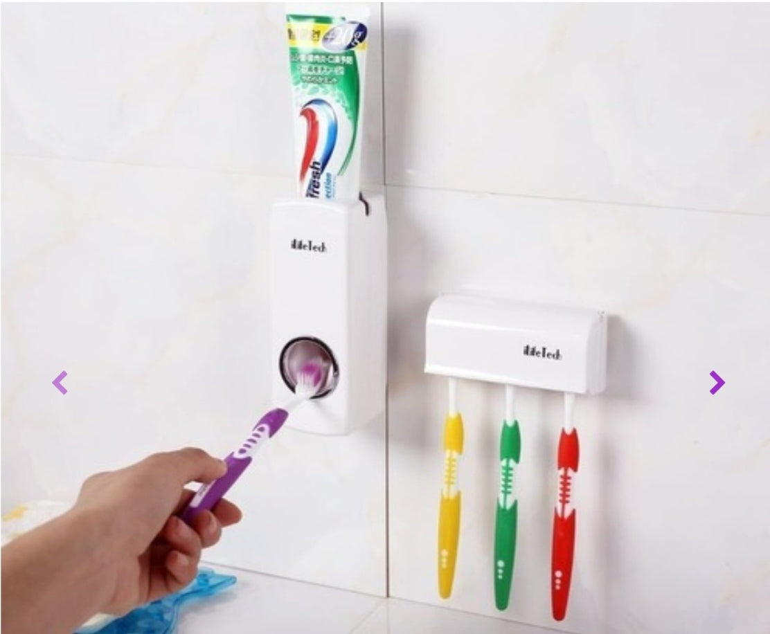 Dispensador de pasta dental y porta cepillo