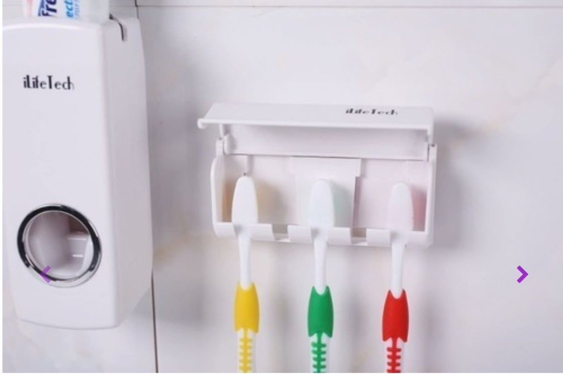 Dispensador de pasta dental y porta cepillo