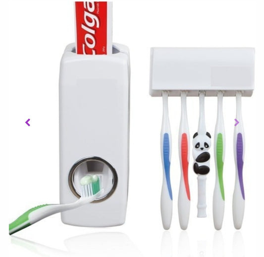 Dispensador de pasta dental y porta cepillo